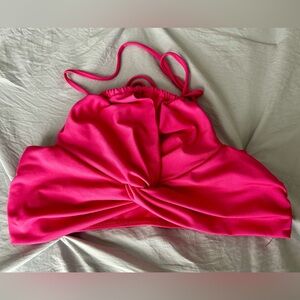 NWOT American Threads Fuchsia Pink Halter Crop Top/Bralette Size Small